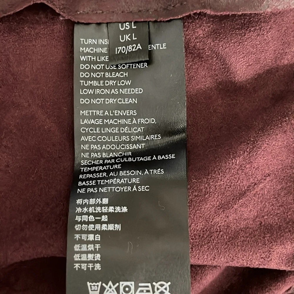 Free People Rumi Ruched Faux Leather Skirt in Burgundy - NEW - Size Large - Picture 6 of 7